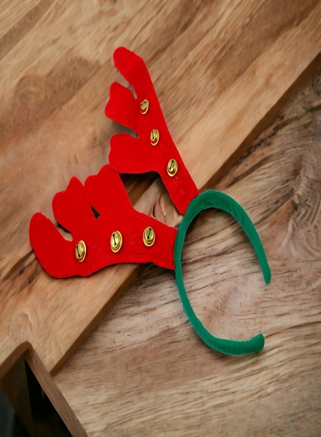 Sesonby Santa Claus headband birthday party favors costume Christmas Santa Headband Christmas Party Props CHRISTMAS HEADBAND Reindeer Red (Santa Set Of 2) - Image 4